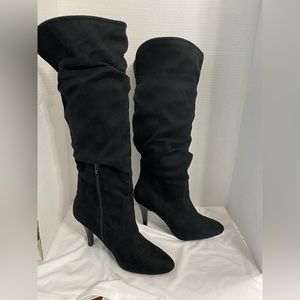 High Suede Heel Boots Sz 8 NWOT